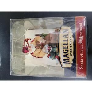 Magellan Sportswear Santa with Lab Christmas Ornament